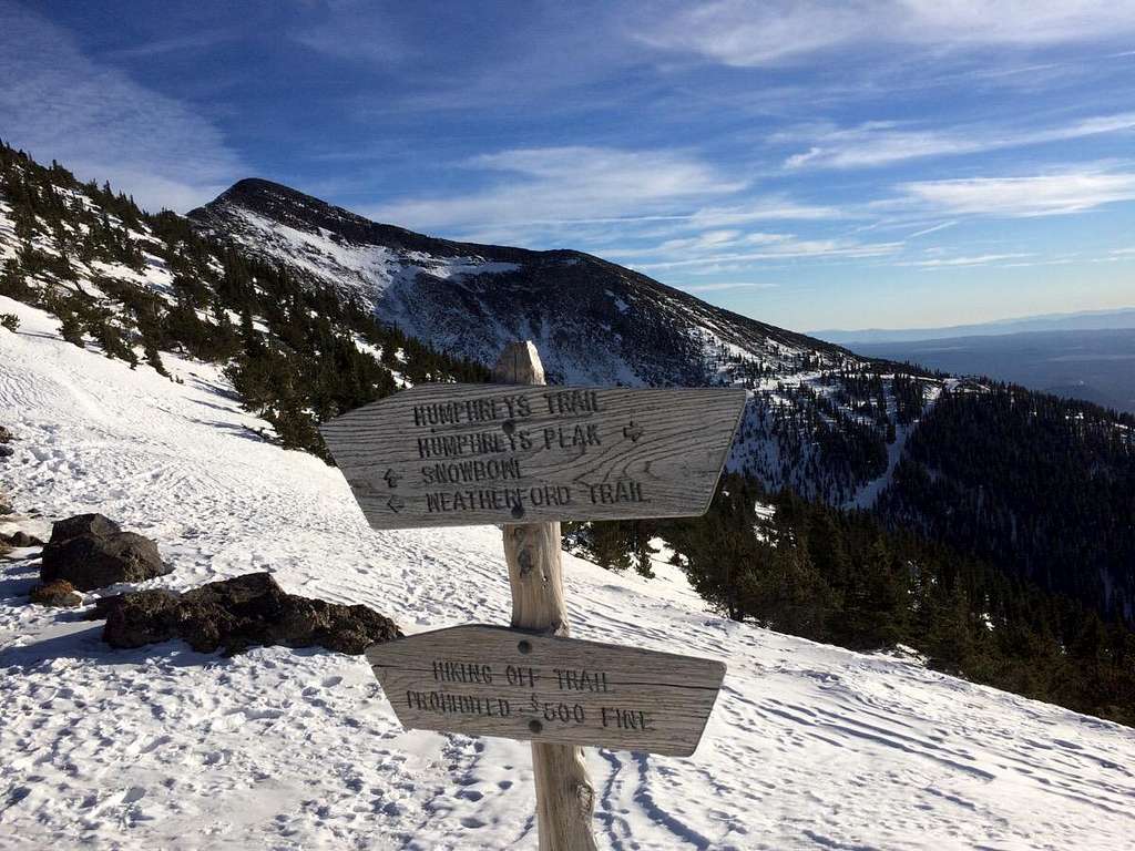 Looking south toward Agassiz Peak and top of Snowbowl