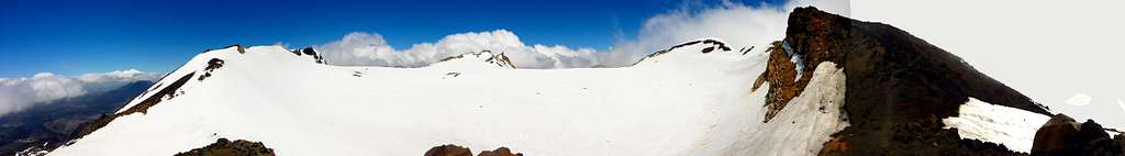 Ruapehu summit plateau from Dome Ridge