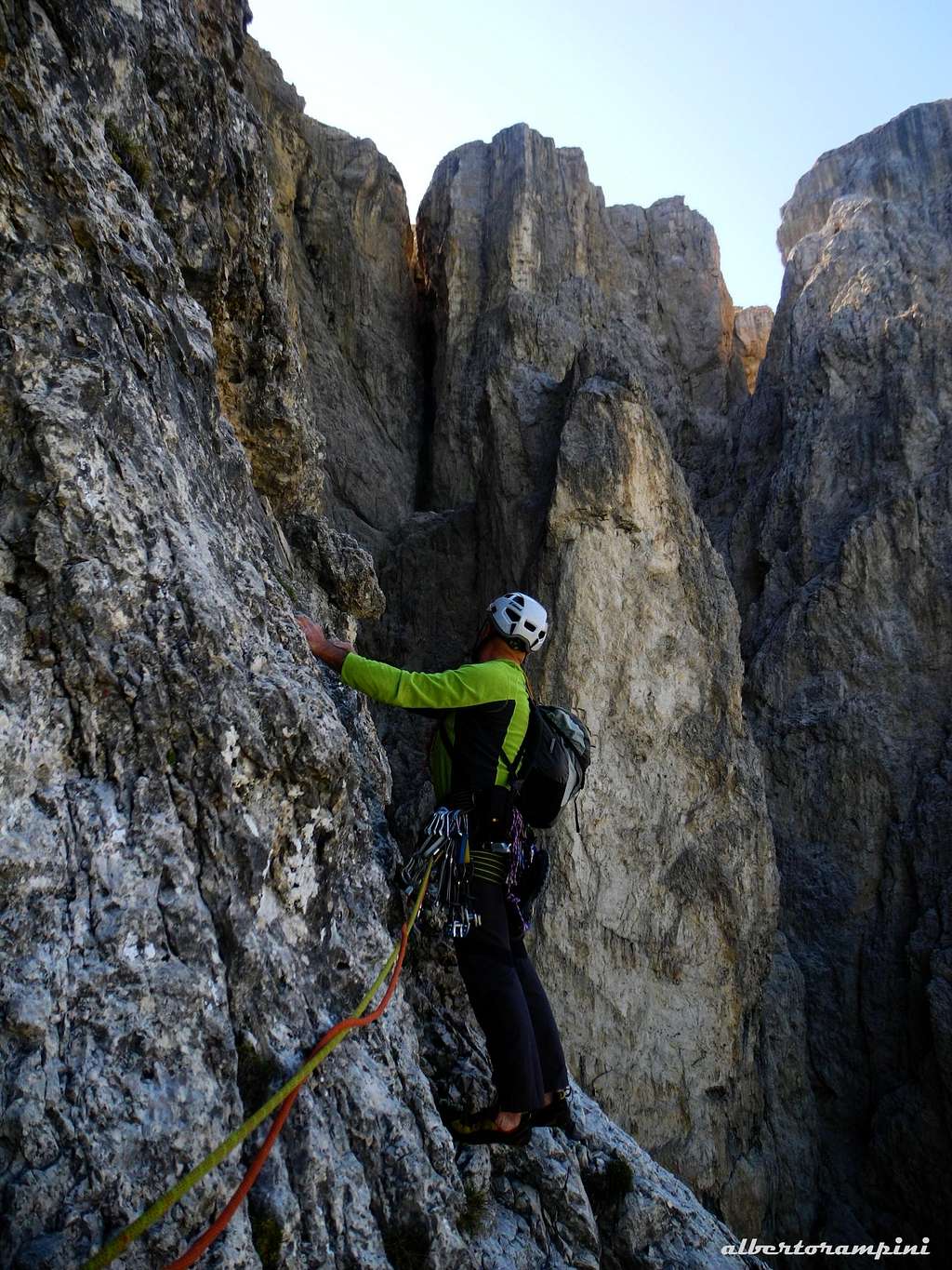 Traverse on Glück route, Fourth Sella Tower