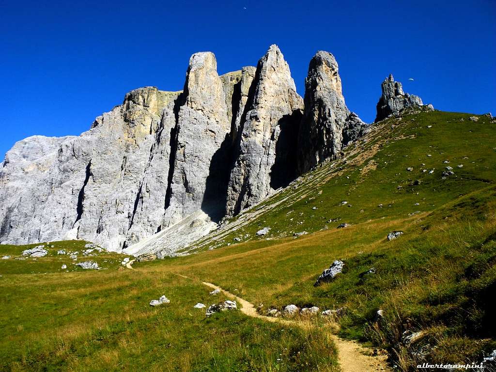 Sella Towers from West