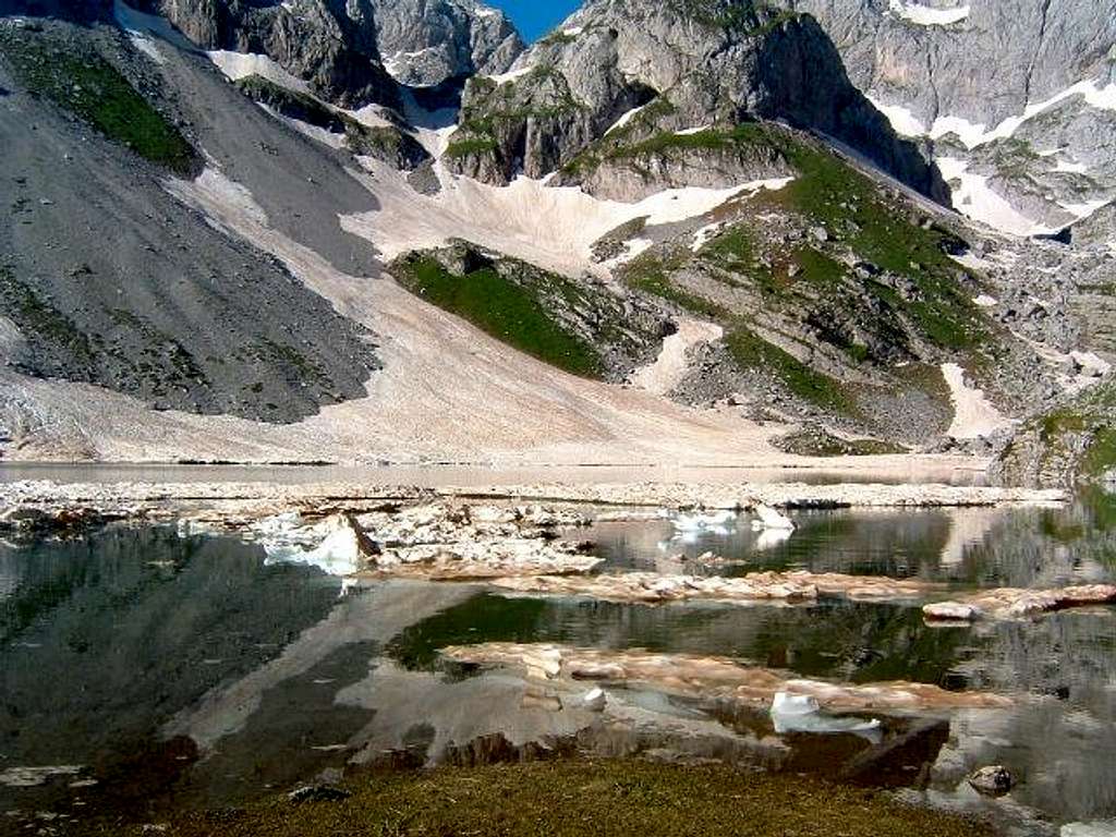 Glacial lake in the heart of...