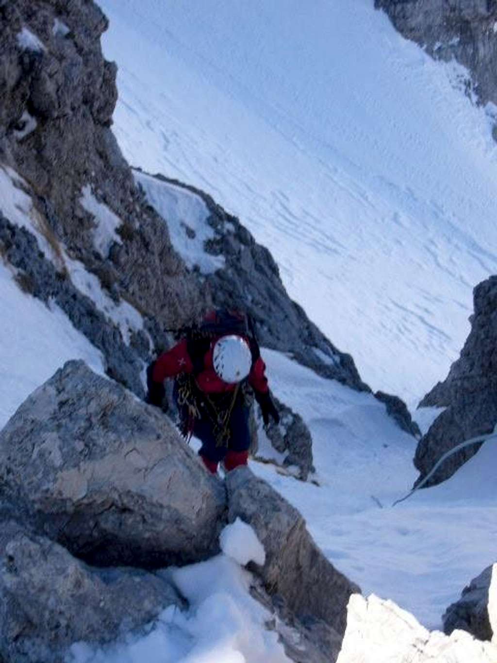 The final step of couloir 