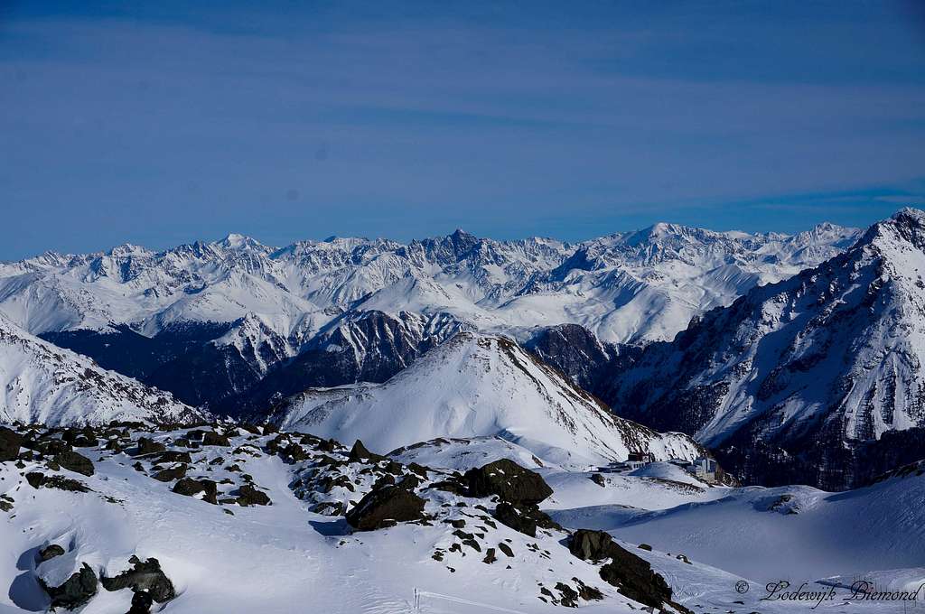 View towards the Otztal Alps