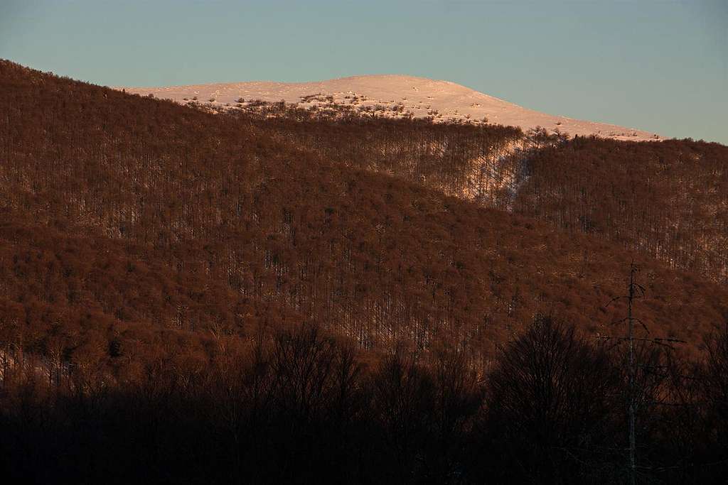 Mount Prypir at sunrise
