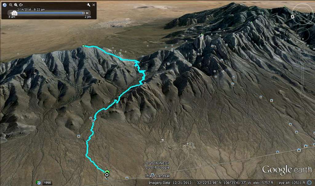 Baylor Peak GPS Track