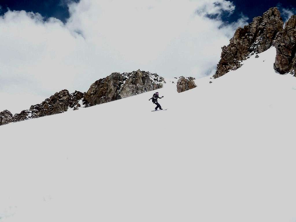 snowboarding the chute
