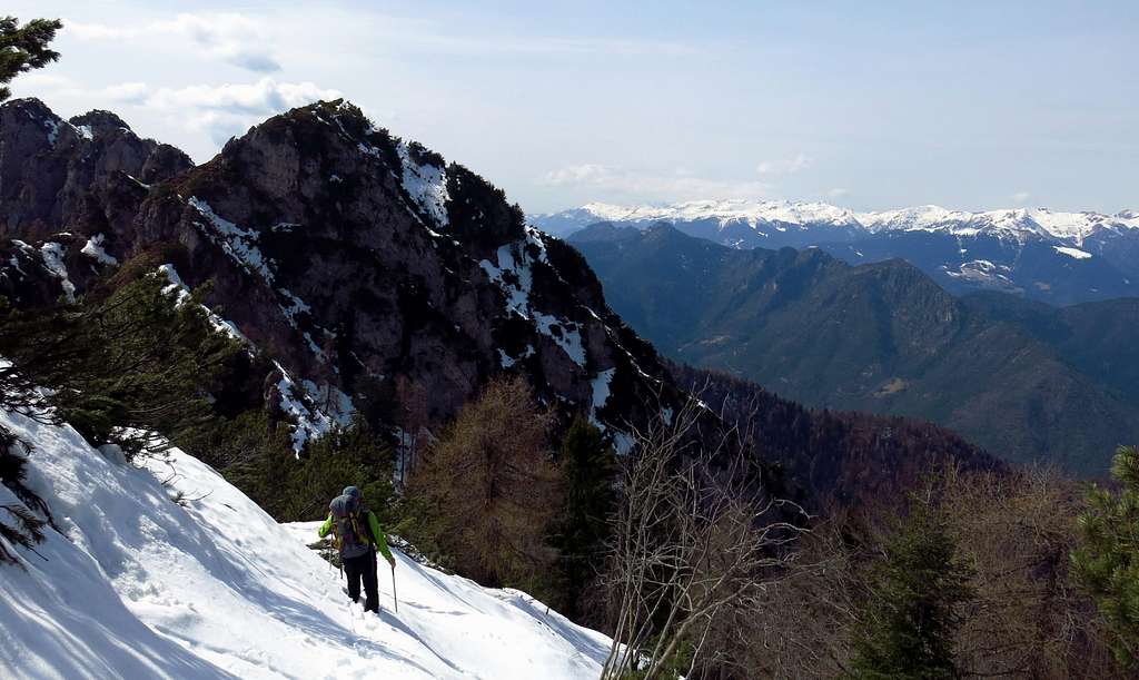 Monte Corno summit slopes and Southern Adamello