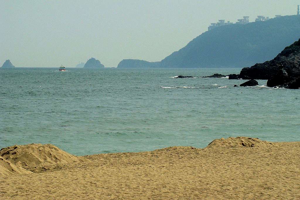 Haeundae Beach View of Oryukdo Islands