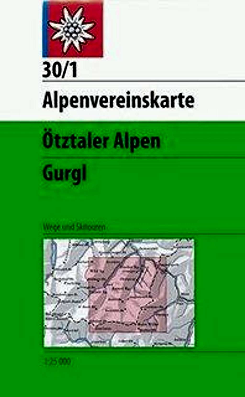 Alpenvereinskarte 30/1 Otztaler Alpen: Gurgl