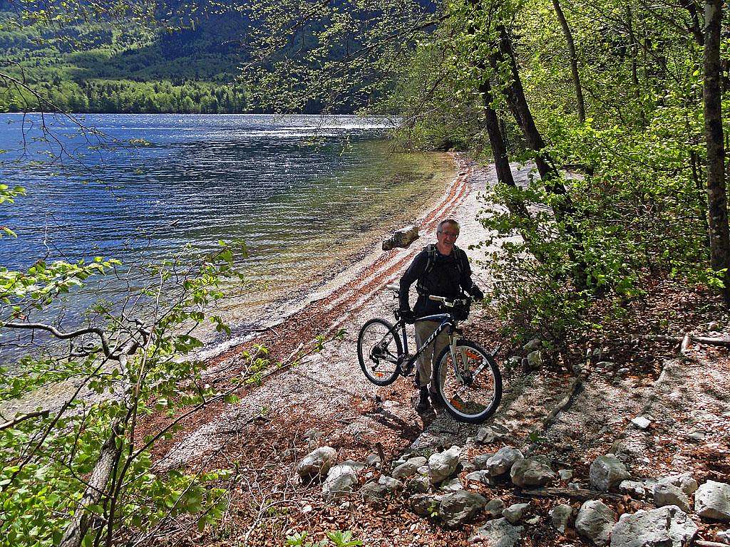 On the shore of Bohinj lake