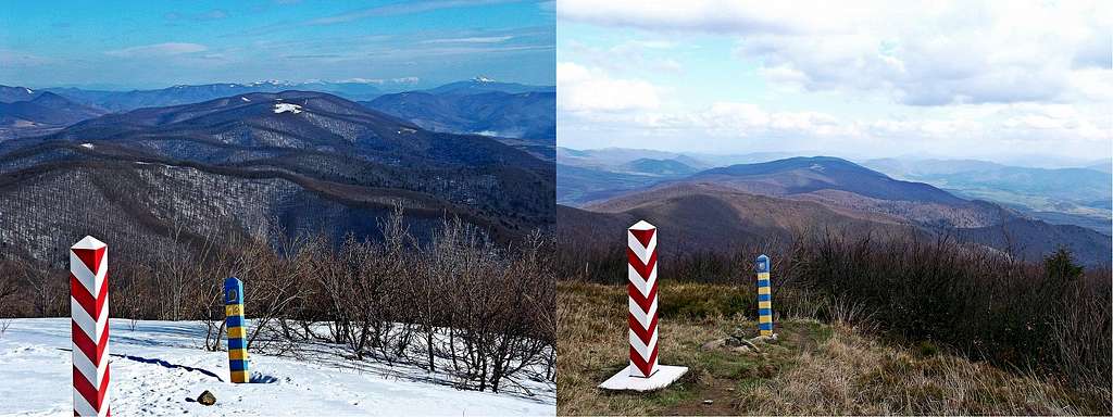 That's the difference between the seasons in Western Bieszczady.. First pic was taken just a few days before calendar Spring, second one 15 April..Just a month..