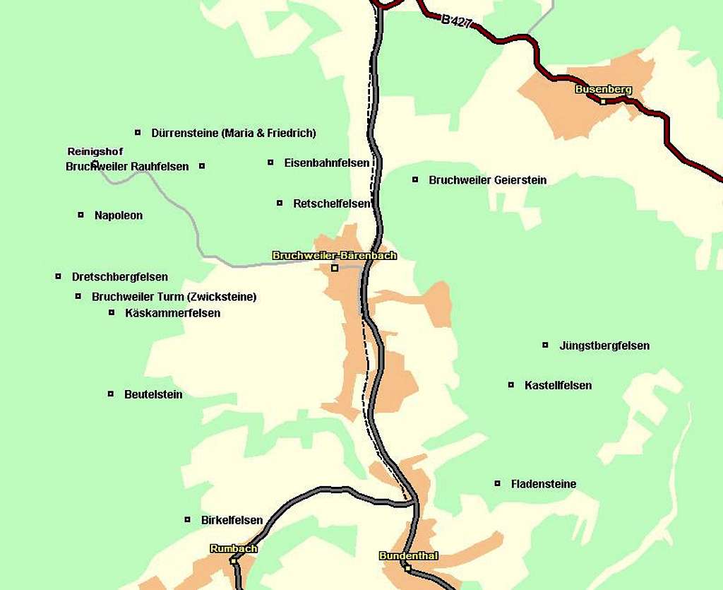 Map of the Bruchweiler /...