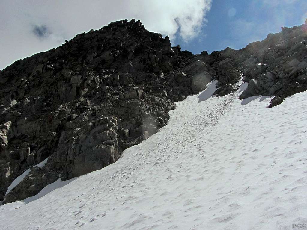 The final steps to the saddle between Foratrida and Piz Sesvenna