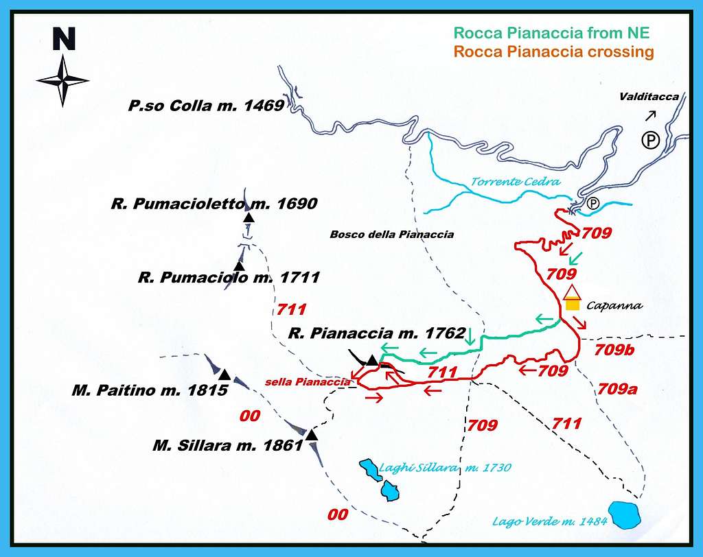 Rocca Pianaccia map