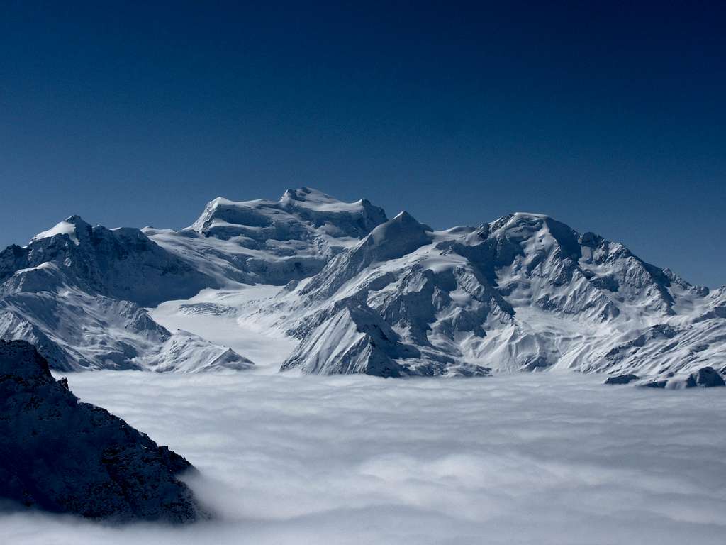 Grand Combin above the clouds