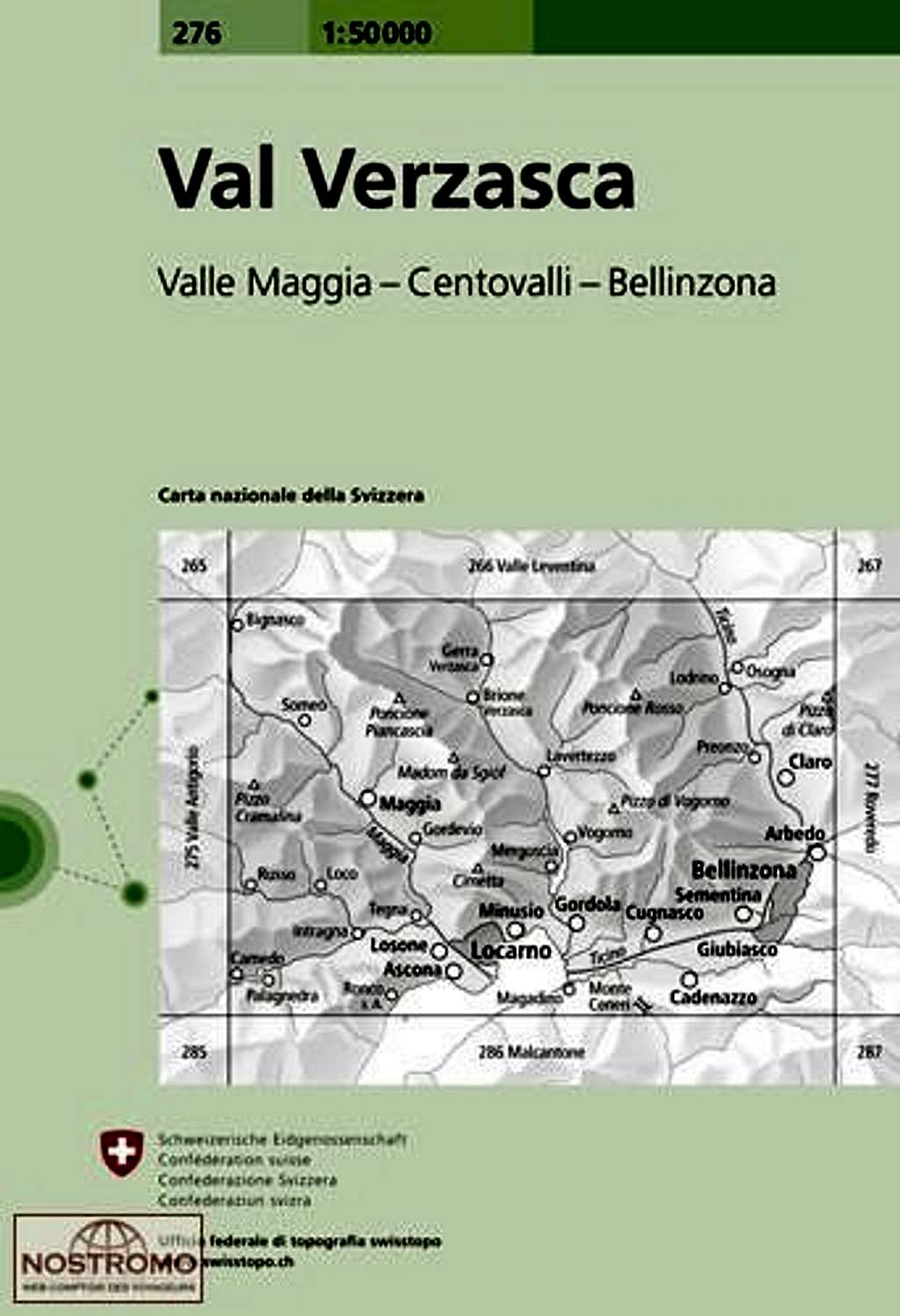 Swisstopo Map Val Verzasca 1:50.000