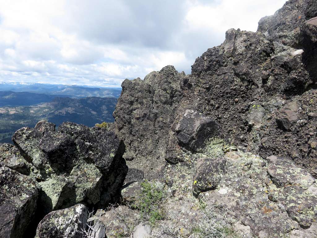 View past the summit rocks