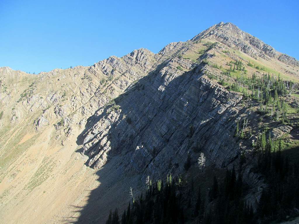 small peak west of Upper Lake