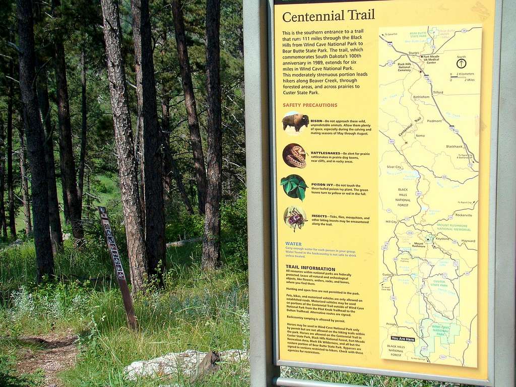 Centennial Trailhead Sign