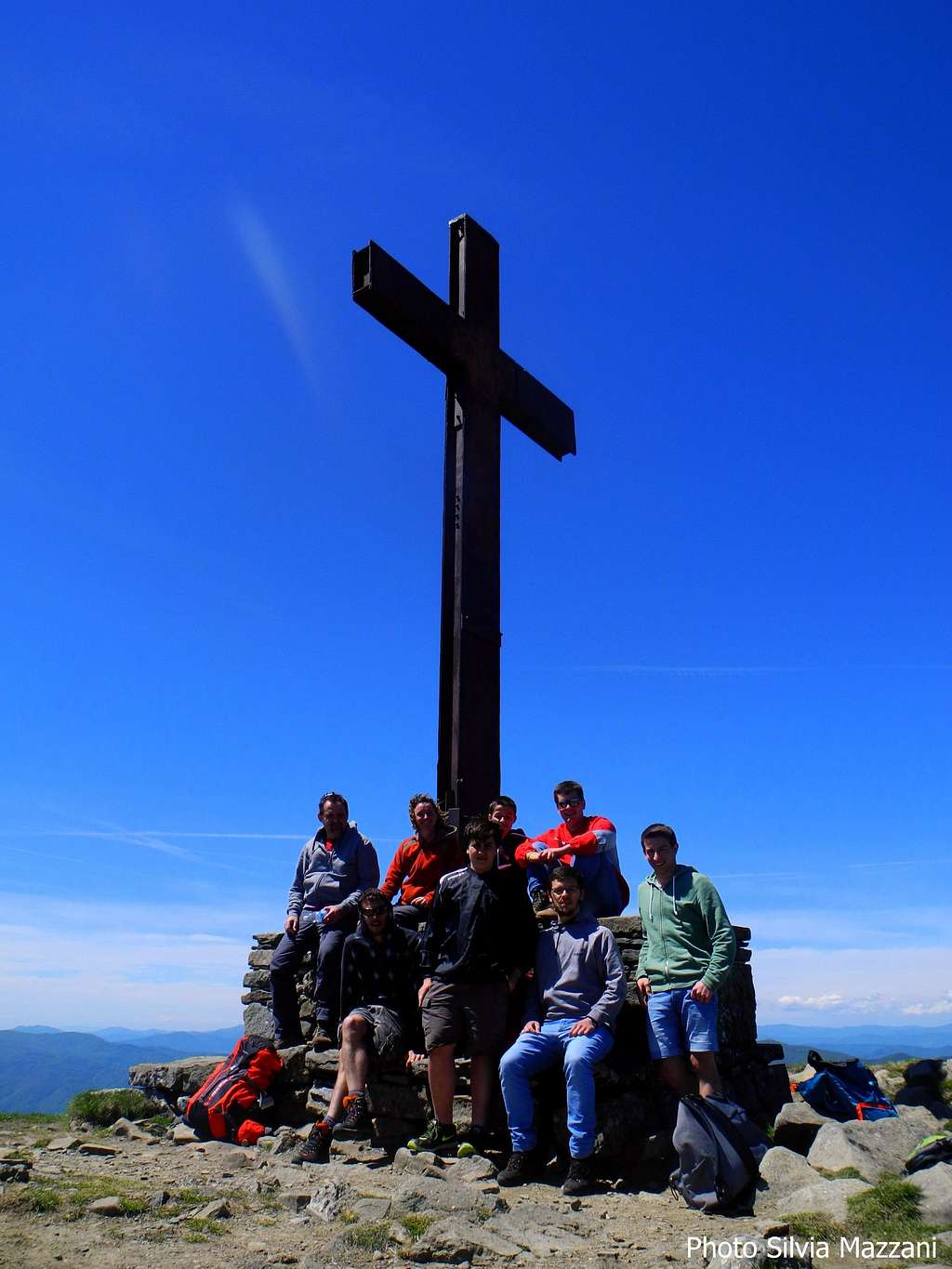 Youth stage on the summit of Marmagna