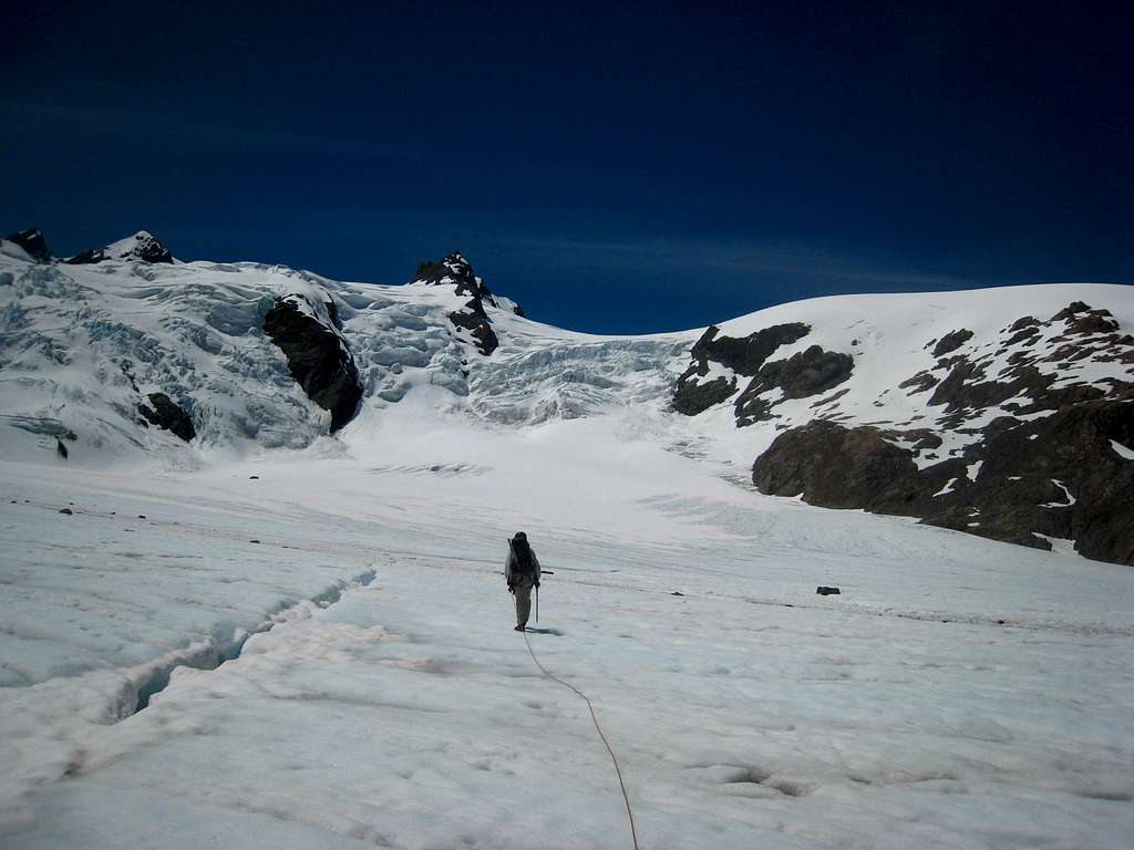 Walking across Blue Glacier