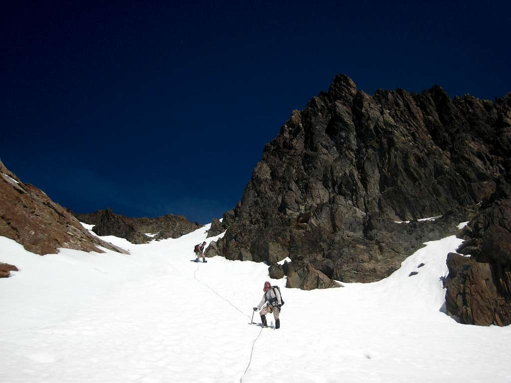 Descending Olympus false summit