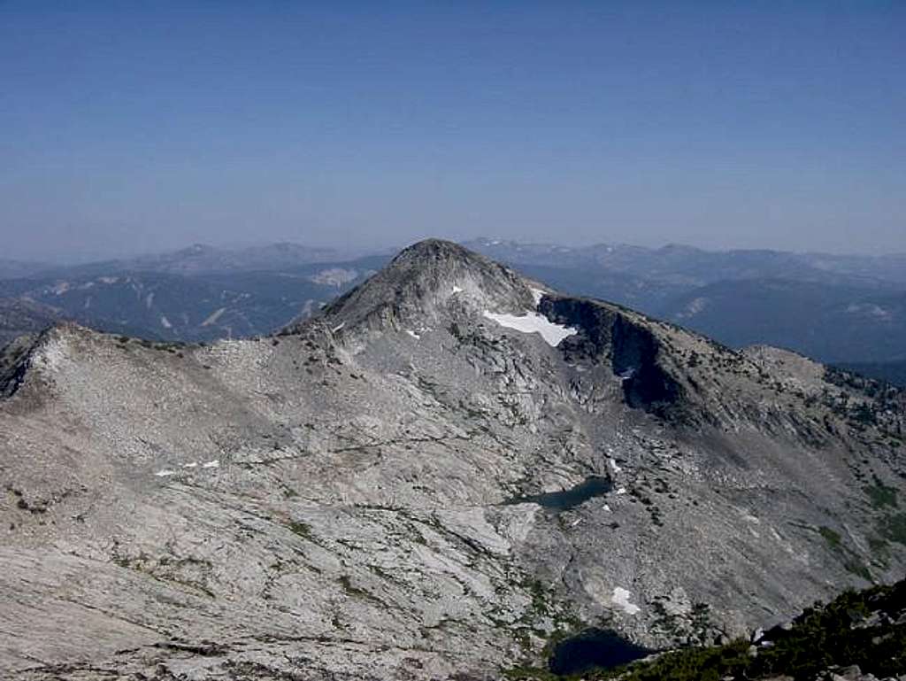 Looking south to Pyramid Peak...