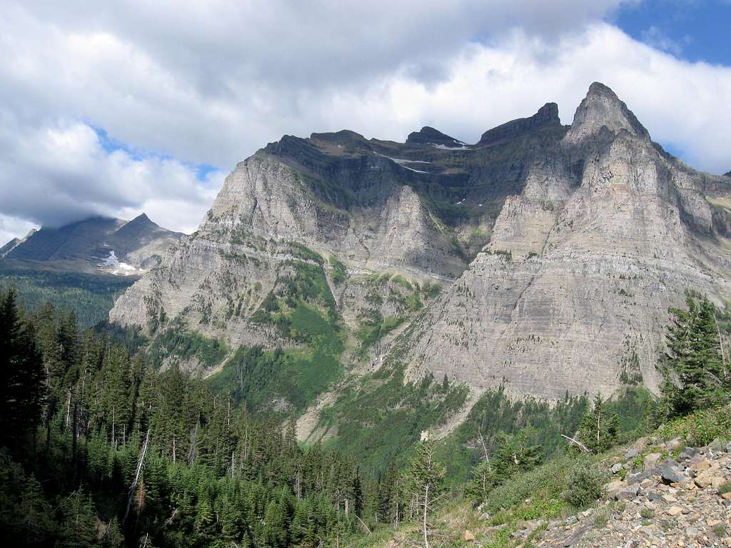 Boulder Peak with Mount Peabody Off to the Left in the Clouds