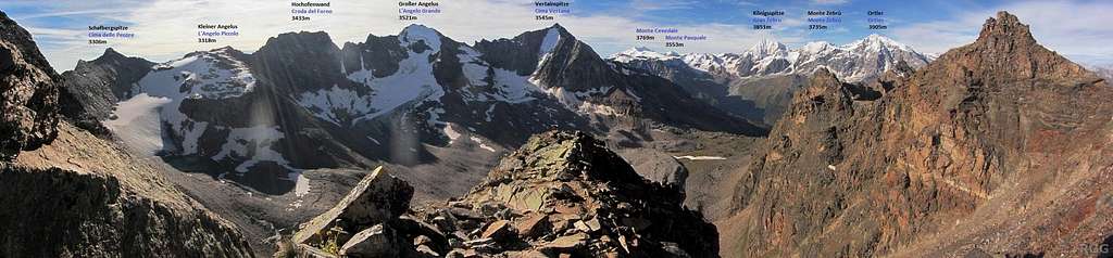 Labeled Ortler Group panorama