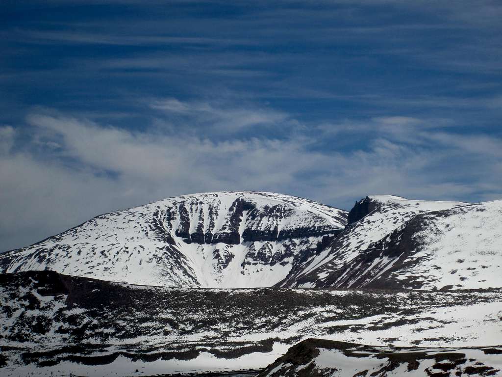 Closeup of Mount Emmons seen from the eastern flank of West Gunsight Mountain, Uinta Range
