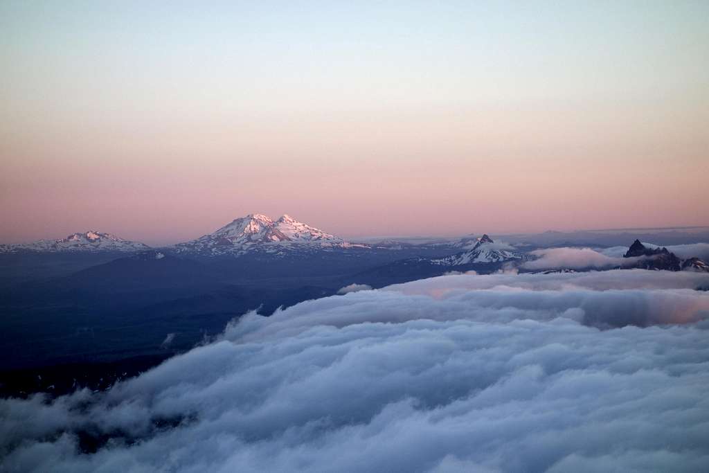The Sisters viewed from Mt. Jefferson