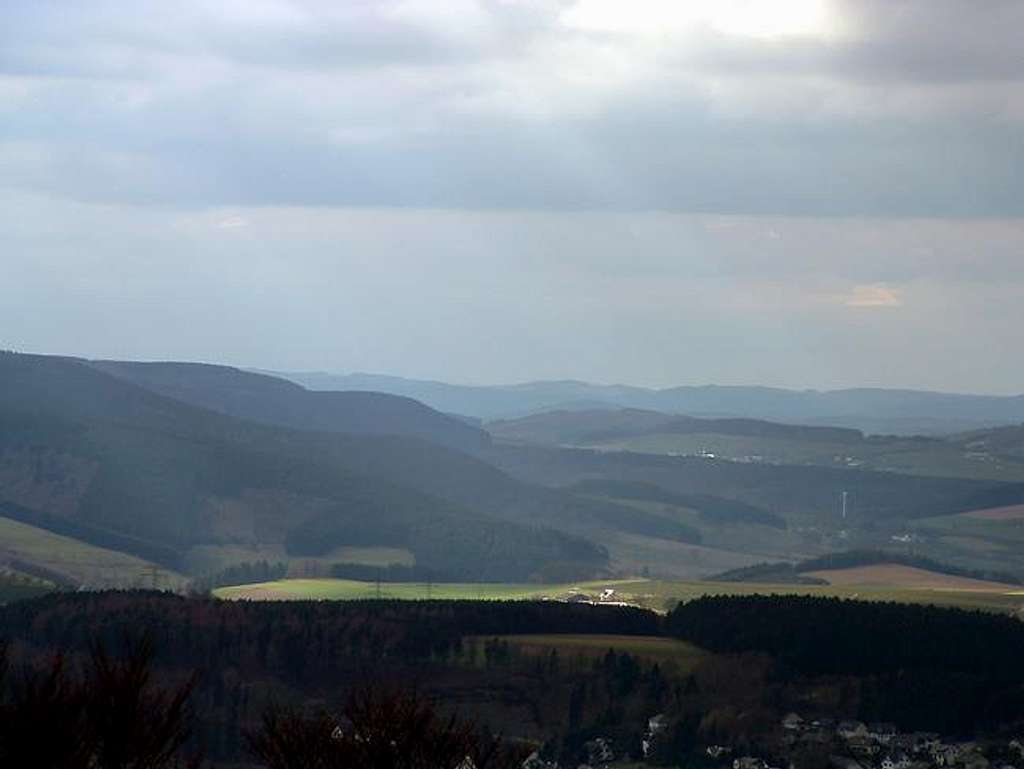 Sunbeams breaking through the...