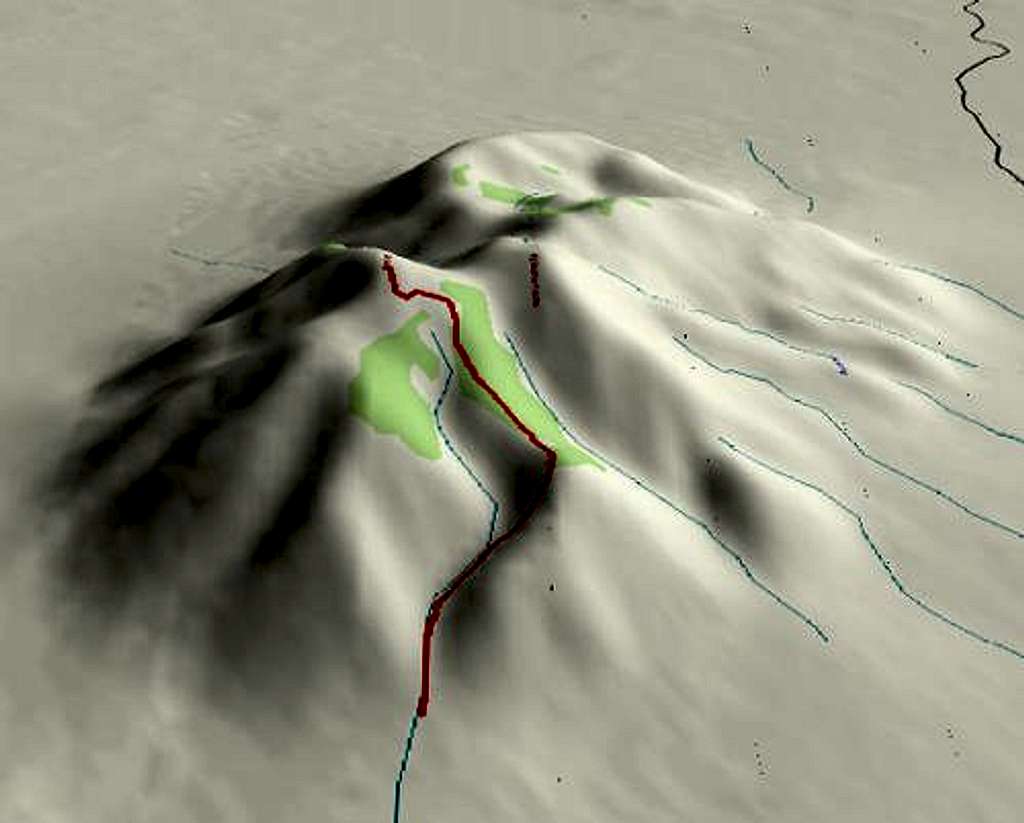 3D map of the East Drainage...