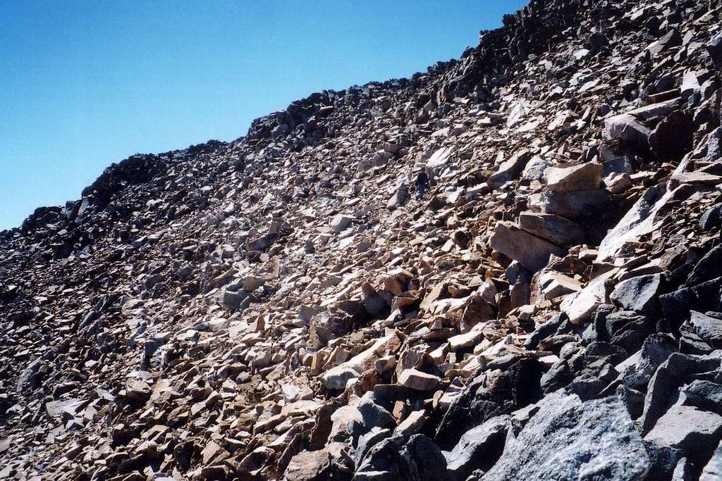 Granite Peak - Down Climbing the Triangle