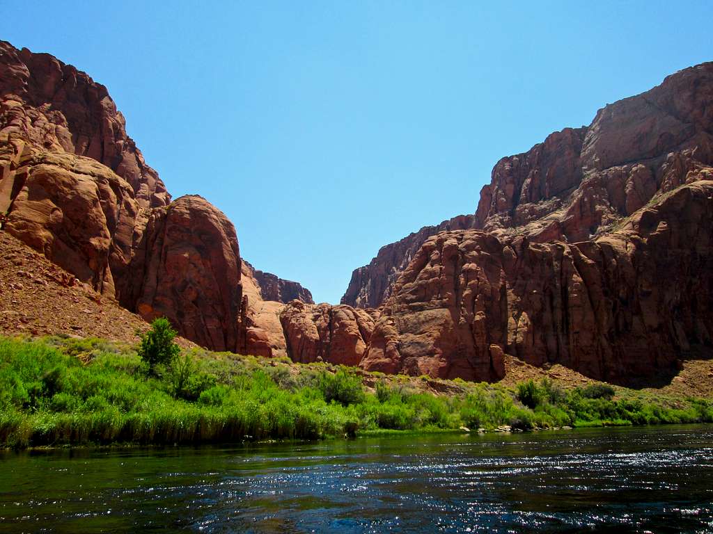 Side canyon seen from the Colorado River, near Lee's Ferry, Lower Glen Canyon