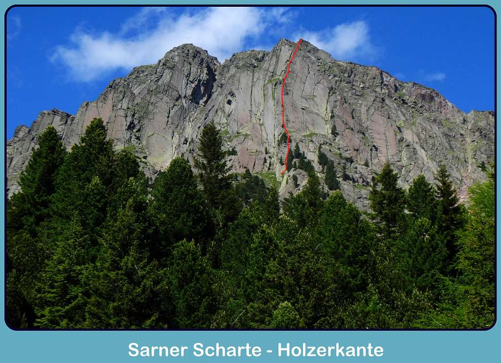 Beta of Holzerkante, Sarner Scharte