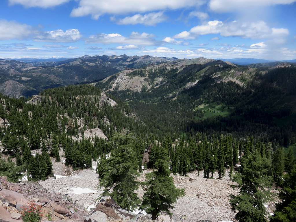 Granite Chief Wilderness from Peak 8652 on the Barker Ridge