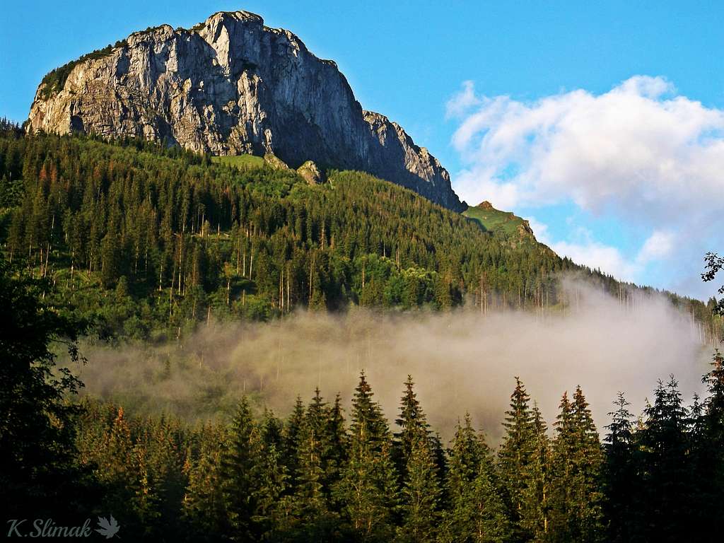 Misty evening below Muran