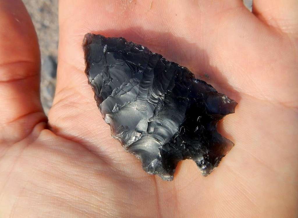 Obsidian Atlatl Point