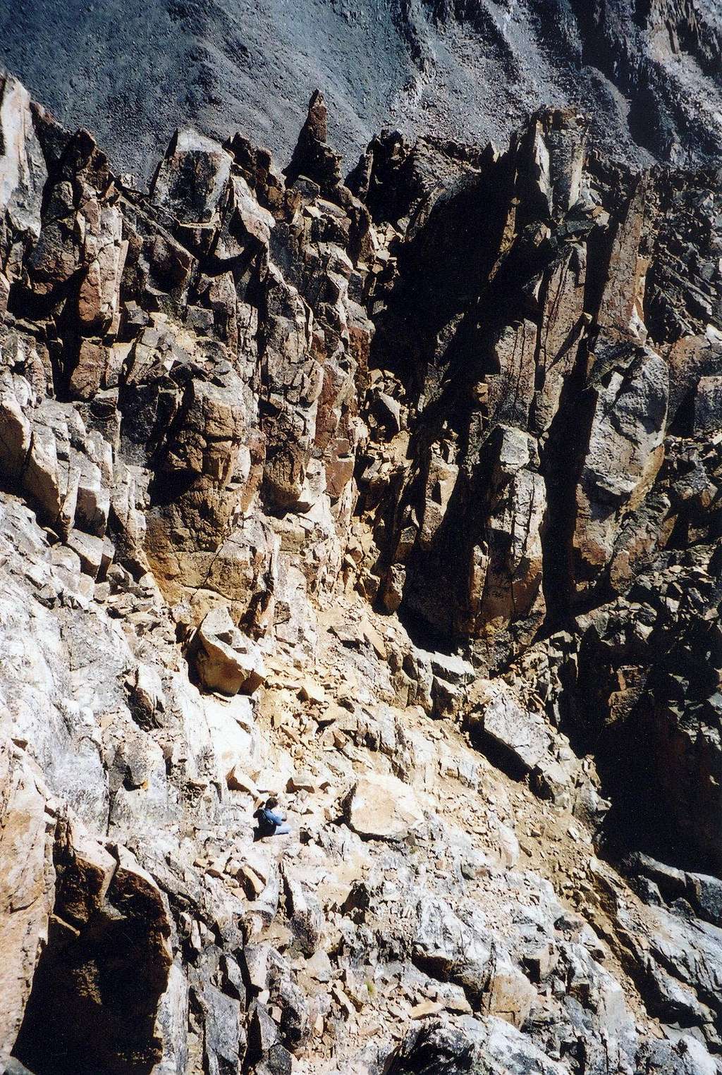 Seth Downclimbing Granite Peak