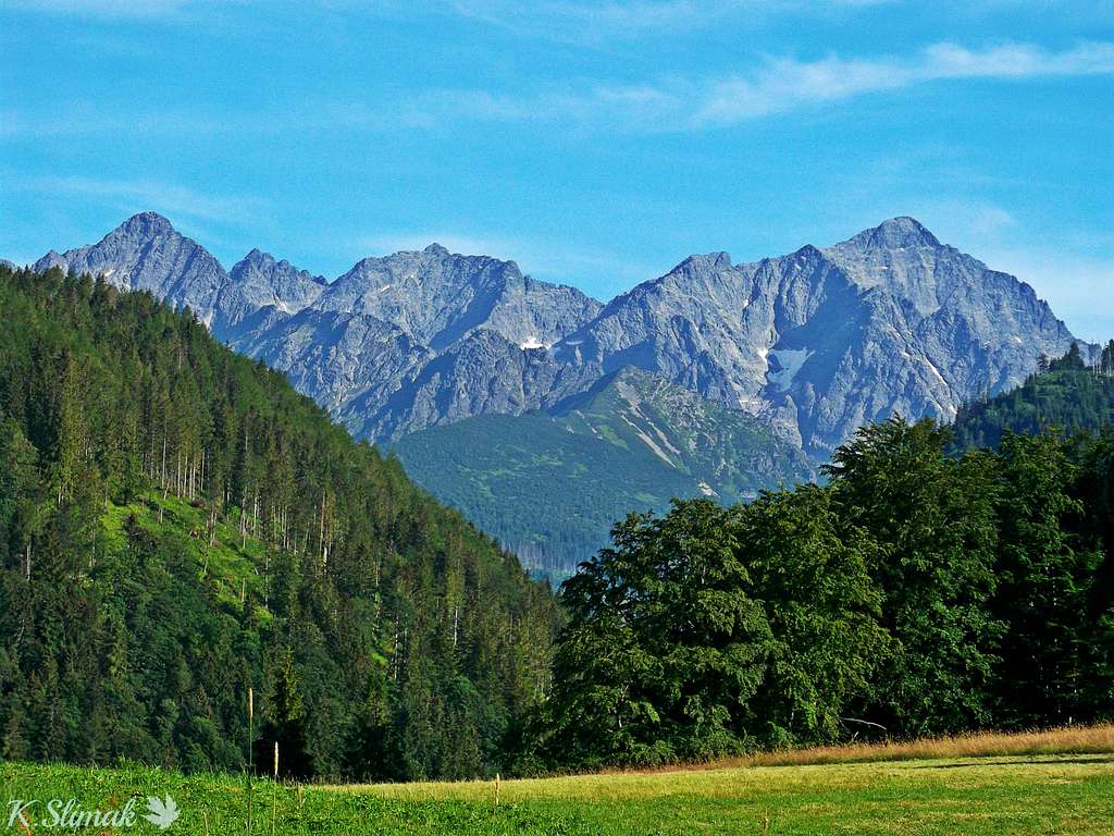 High Tatras from Tatranska Javorina