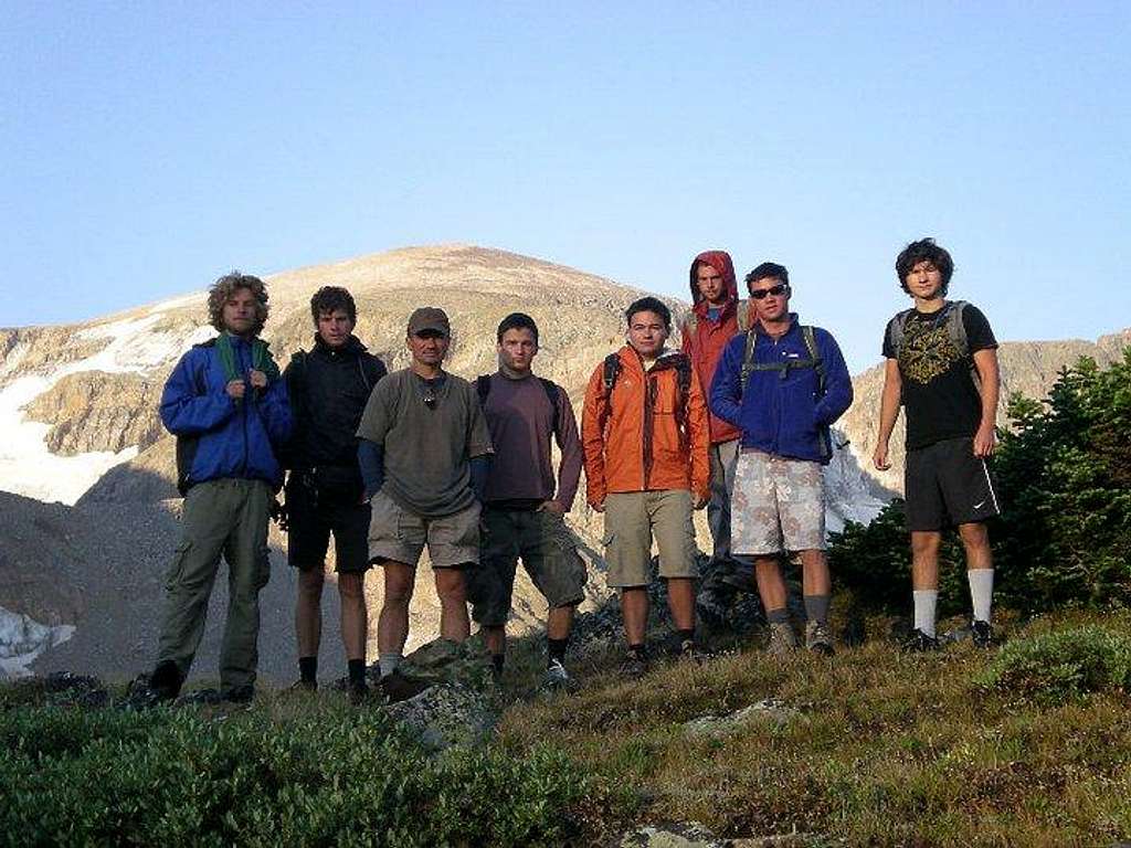 Group Picture at Froze-to-Death Lake Prior to Granite Peak Climb