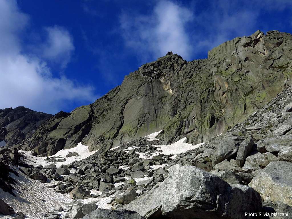 Cima Piccolina seen from the approach slope