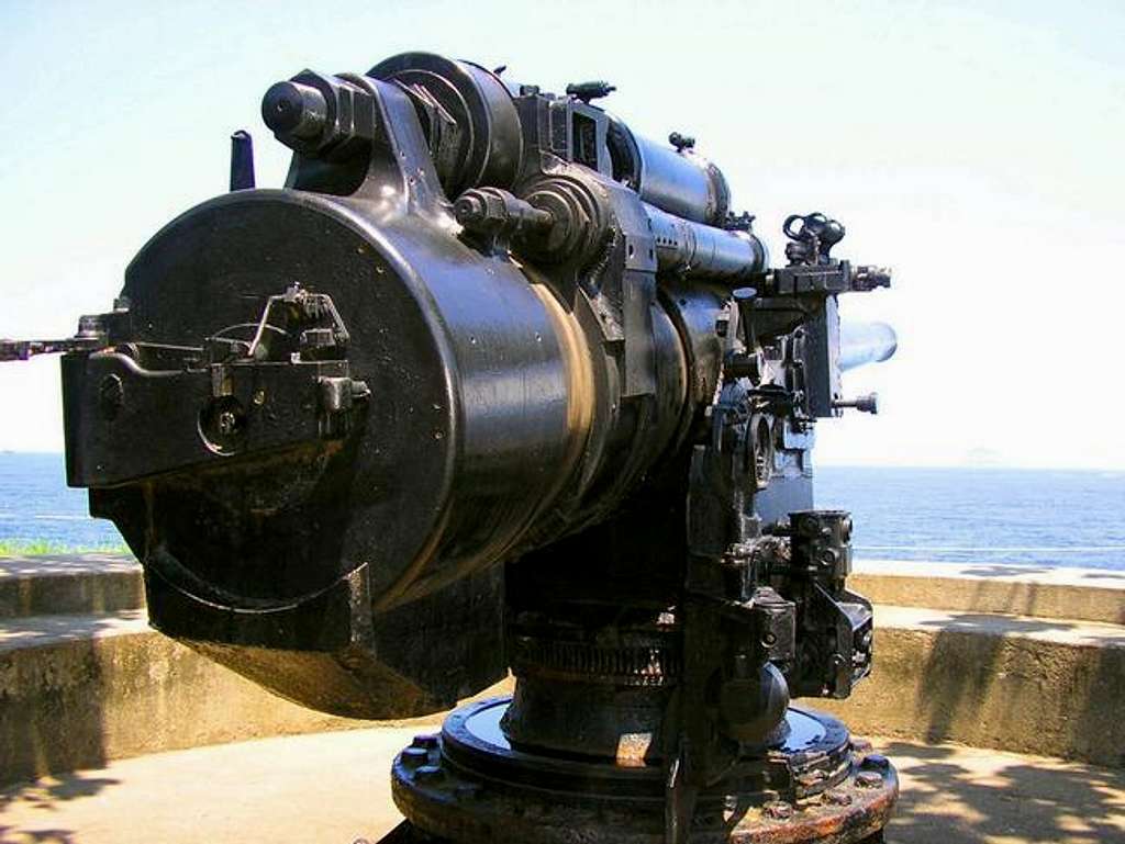 The cannon of the entrance of...