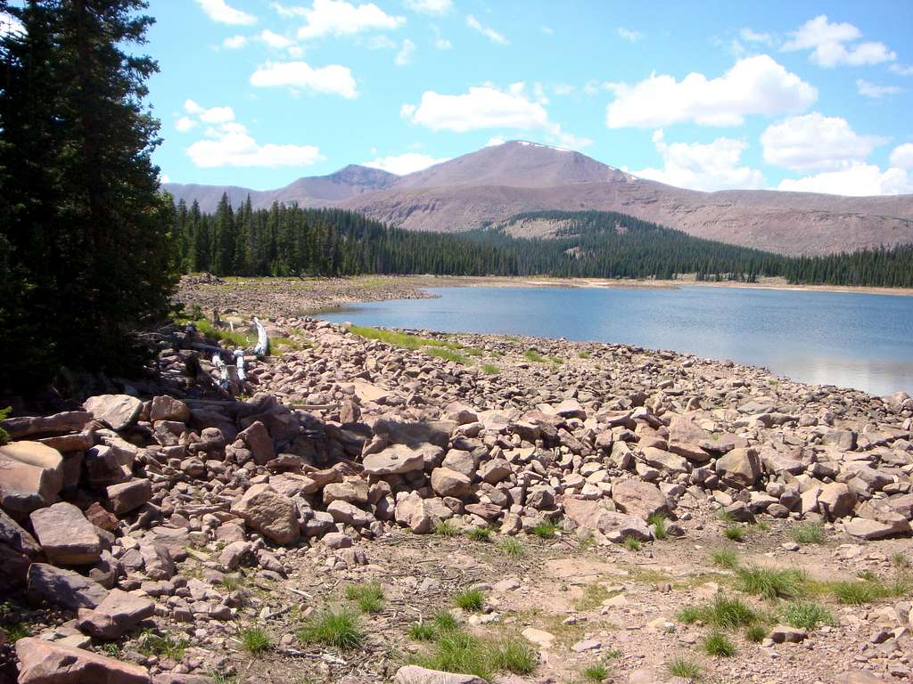 S. Emmons and Emmons as see from the dam at the Lower Chain Lake