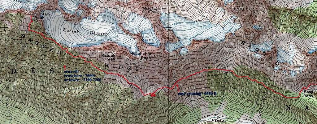 Kimtah Traverse Route