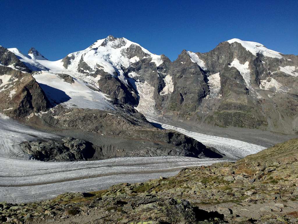 The Pers and Morteratsch glaciers