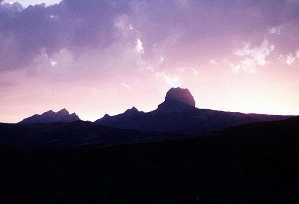 Sunset behind Chief Mountain