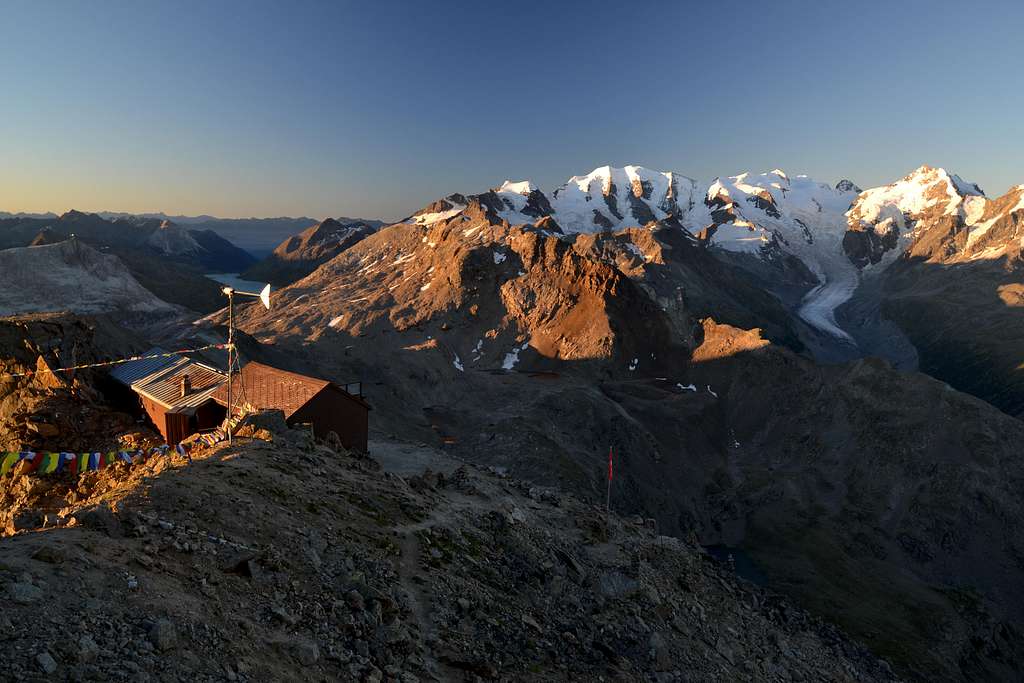 Heading for the summit in the early morning