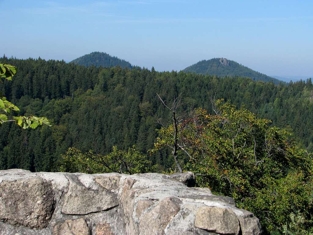 Westerly view from Bolczów Castle